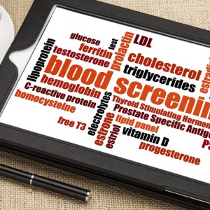 blood tests or blood work or blood screening