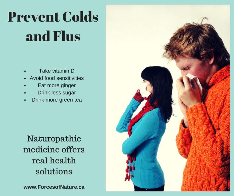 woman trying to prevent colds and flus